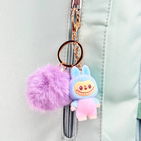 Llavero pompón de labubu