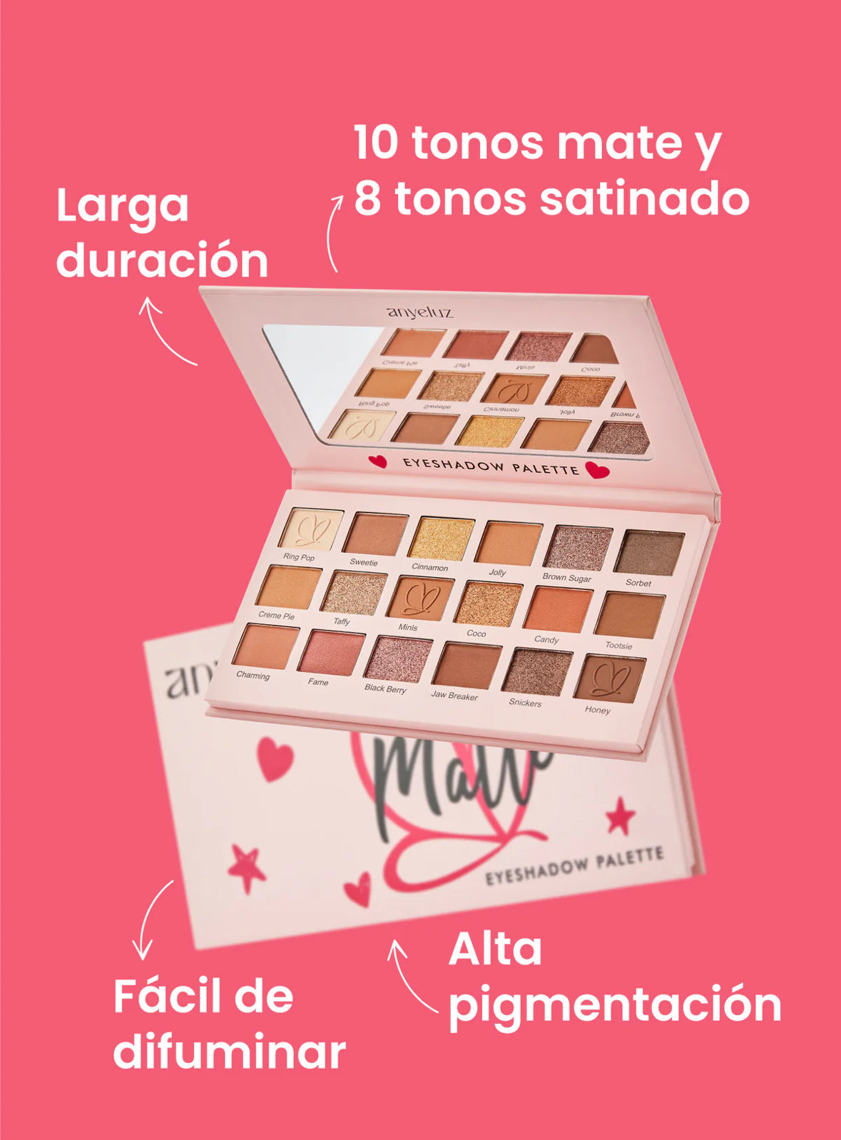 PALETA DE SOMBRAS MATE