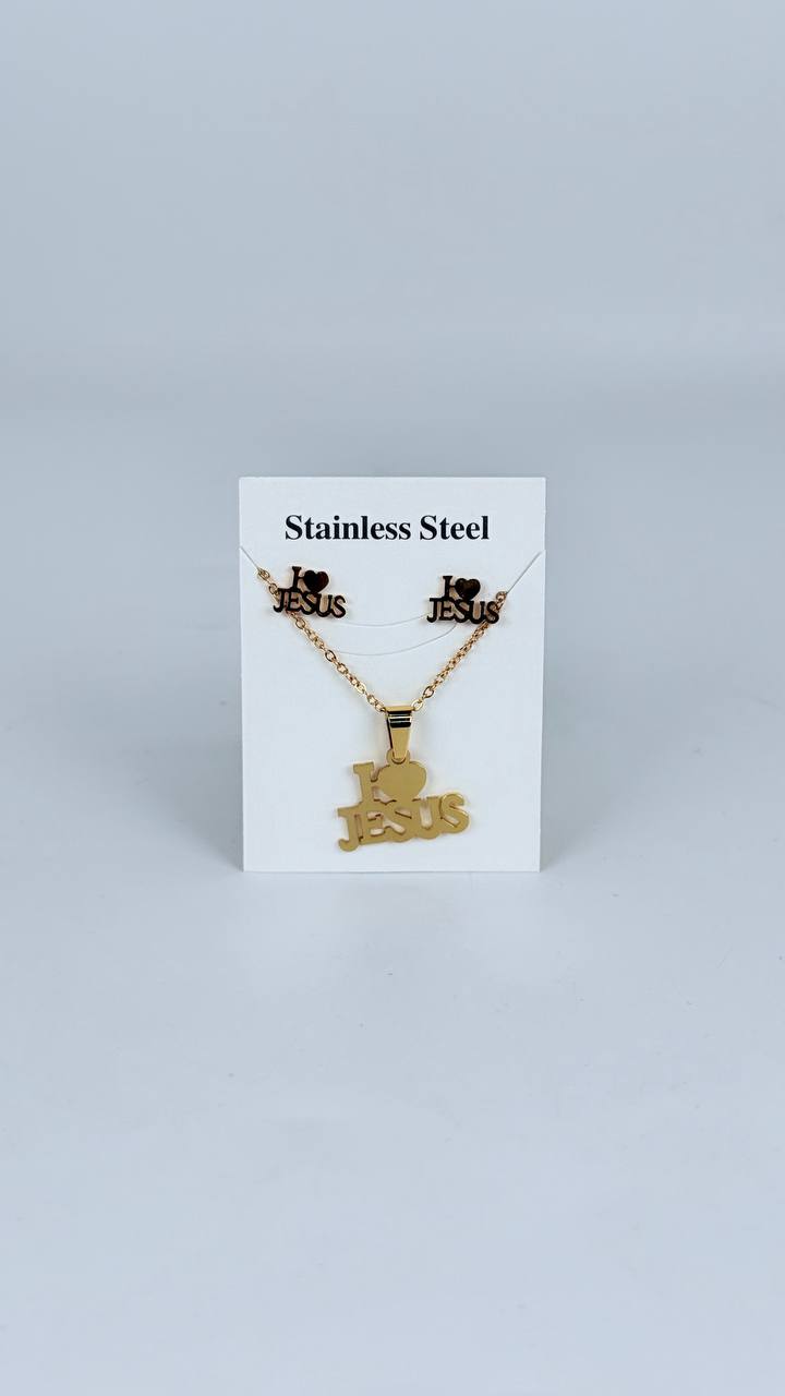 juego cadena + aretes