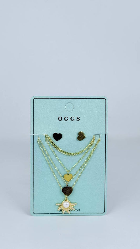 Set cadena con dije y gargantilla