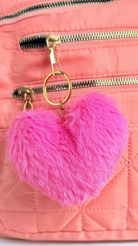 Llavero pompon corazon