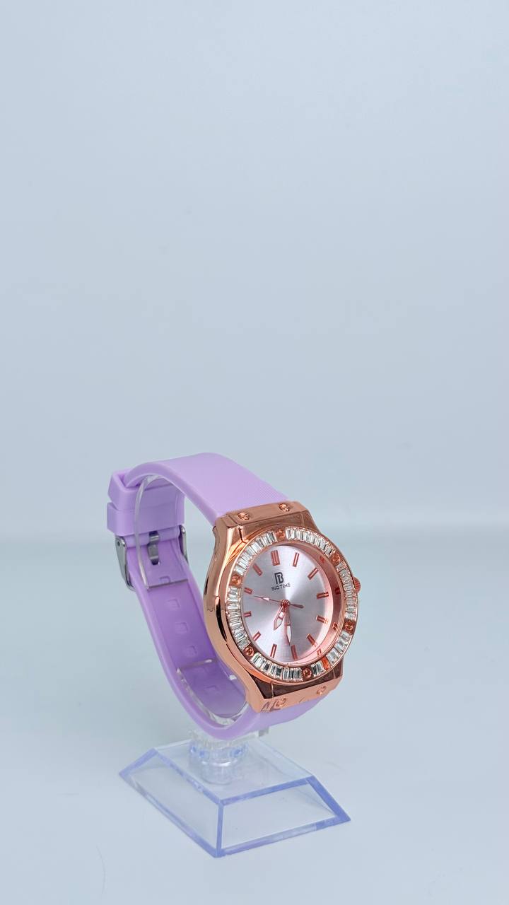 Reloj de dama de colores con piedreria