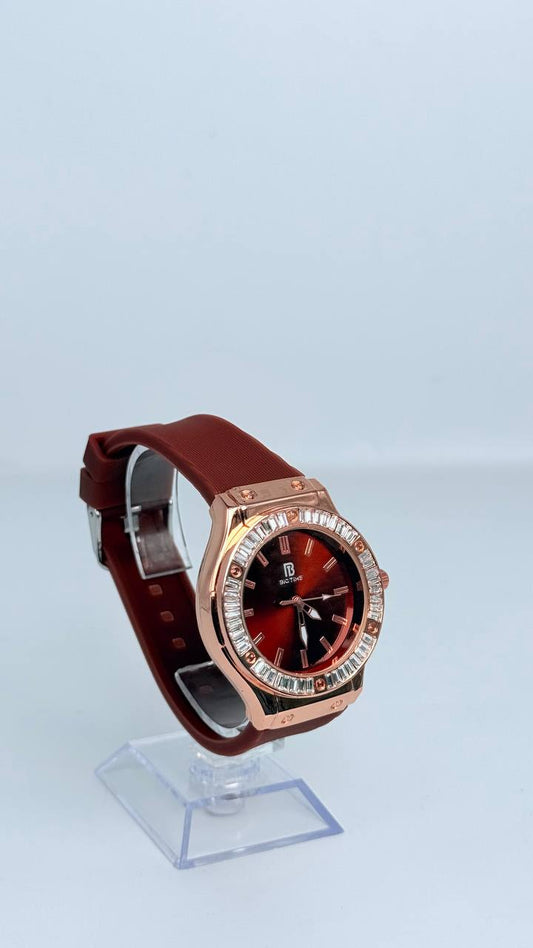 Reloj de dama de colores con piedreria