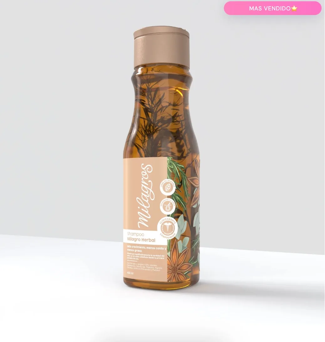 Shampoo Milagro Herbal (con romero y jengibre) al mayor · BIGTIME Venezuela · capilares