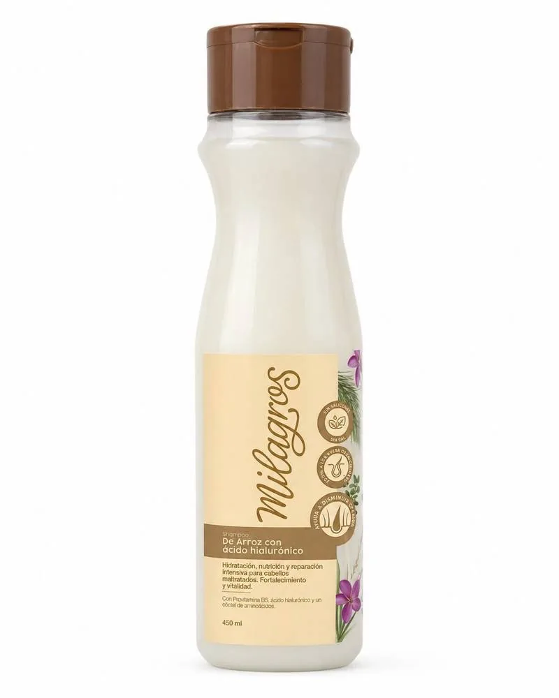 Shampoo de arroz con ácido hialuronico