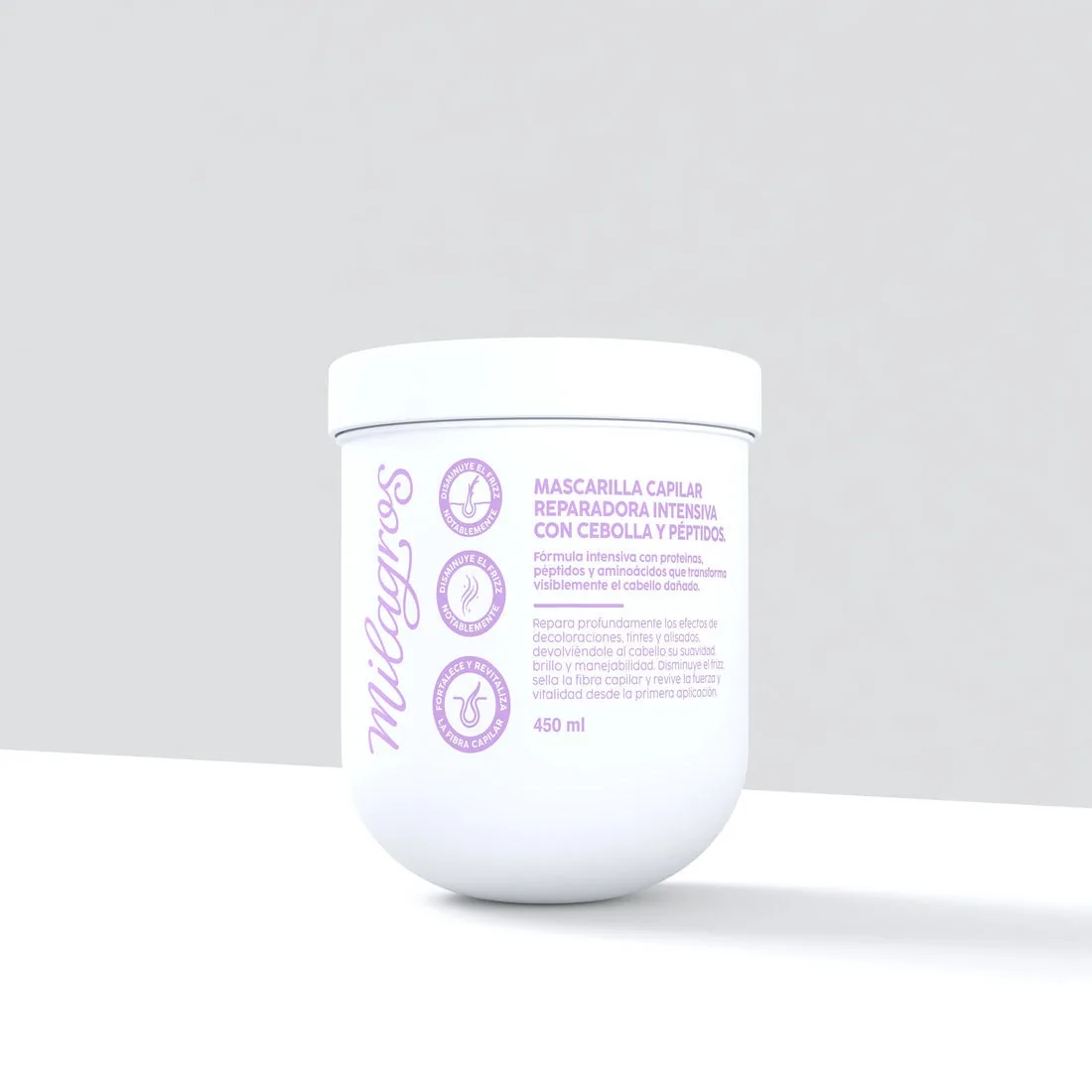 Mascarilla con extracto de cebolla y péptidos 