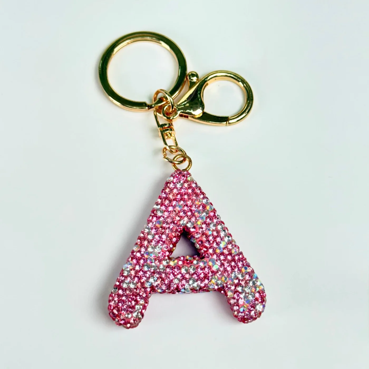 Llaveros brillantes de letras 