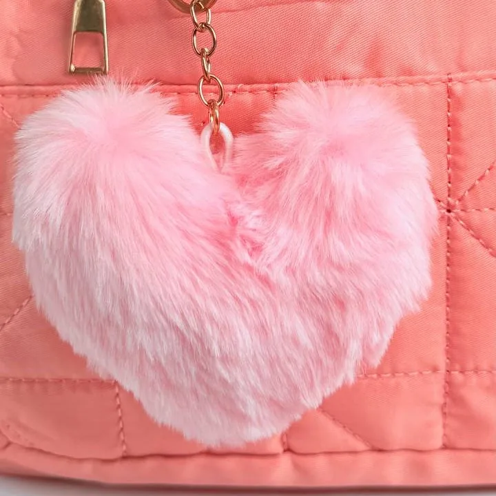 Llavero pompon corazon