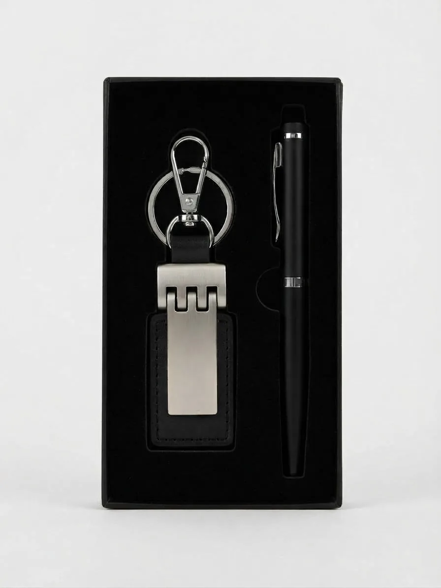 Set de llavero y bolígrafo para caballero 