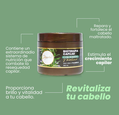BIOTERAPIA CAPILAR CON ROMERO Y BIOELIXIR