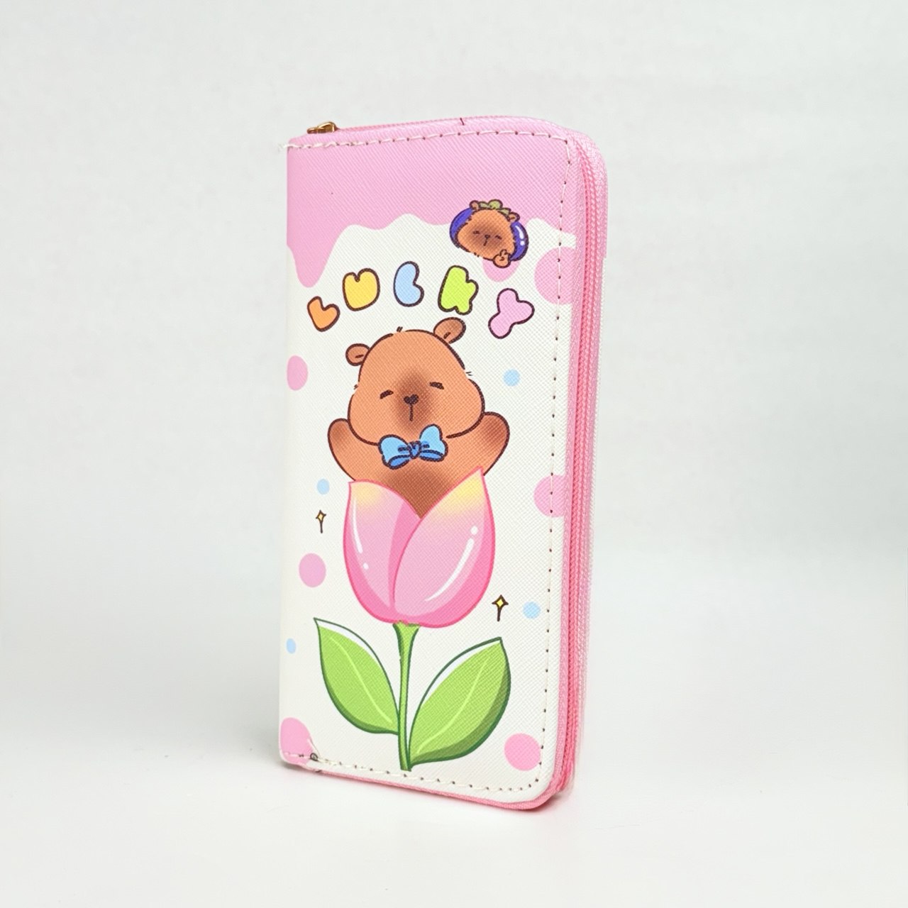 Billetera estampada larga de niña