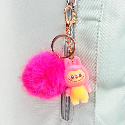Llavero pompón de labubu