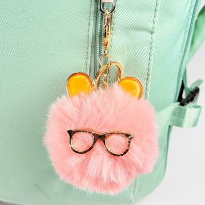 Llavero de pompón de conejito