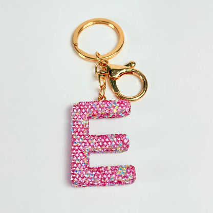 Llavero brillante de letra