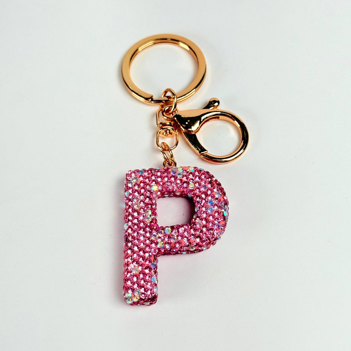 Llavero brillante de letra