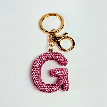 Llavero brillante de letra