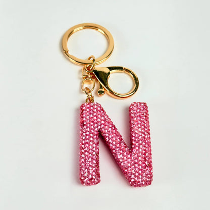 Llavero brillante de letra