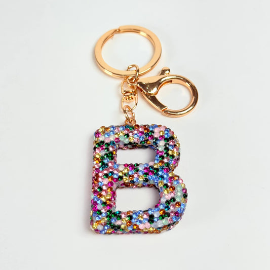 Llavero brillante de letra