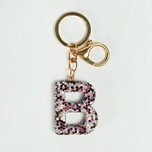 Llavero brillante de letra