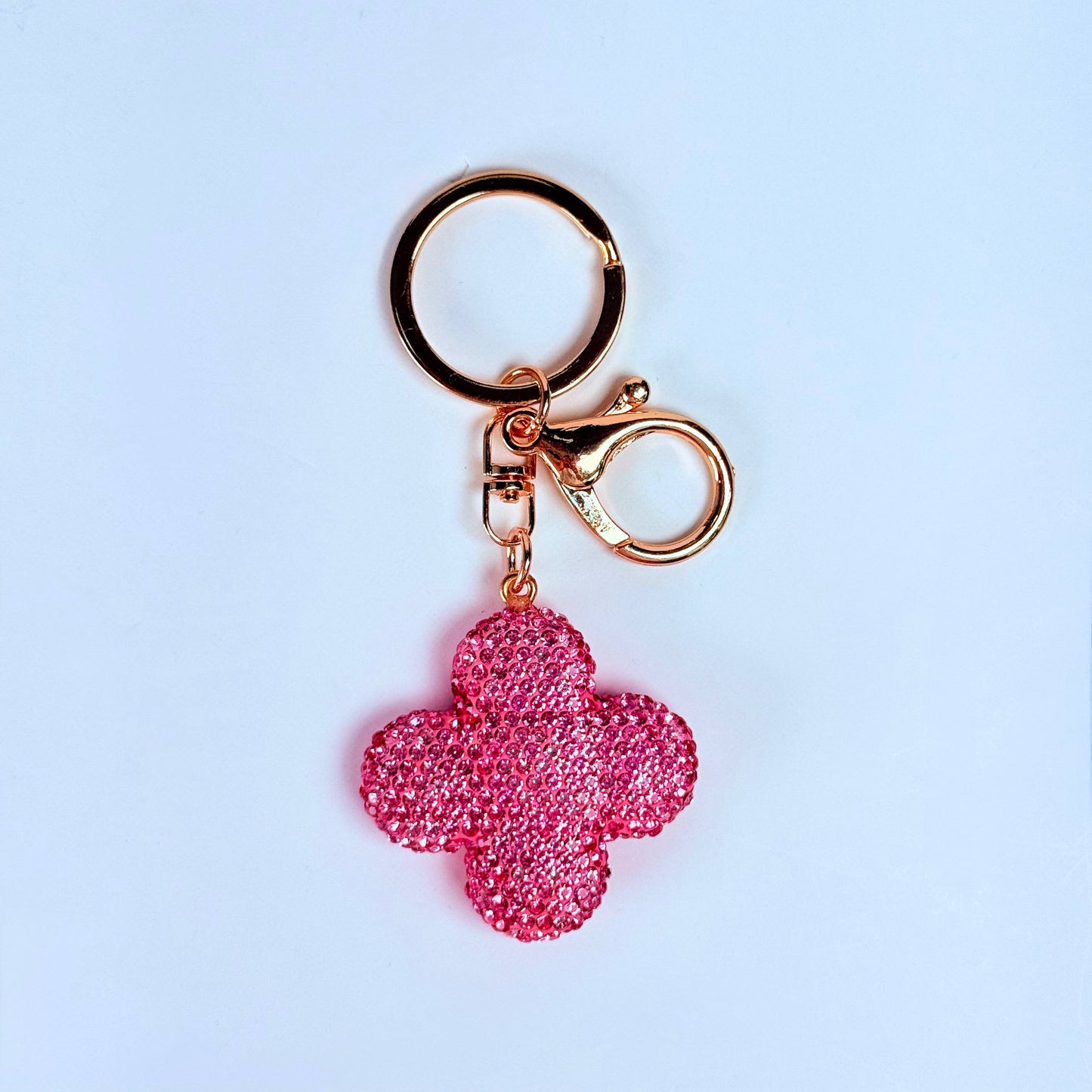 Llavero brillante de trebol