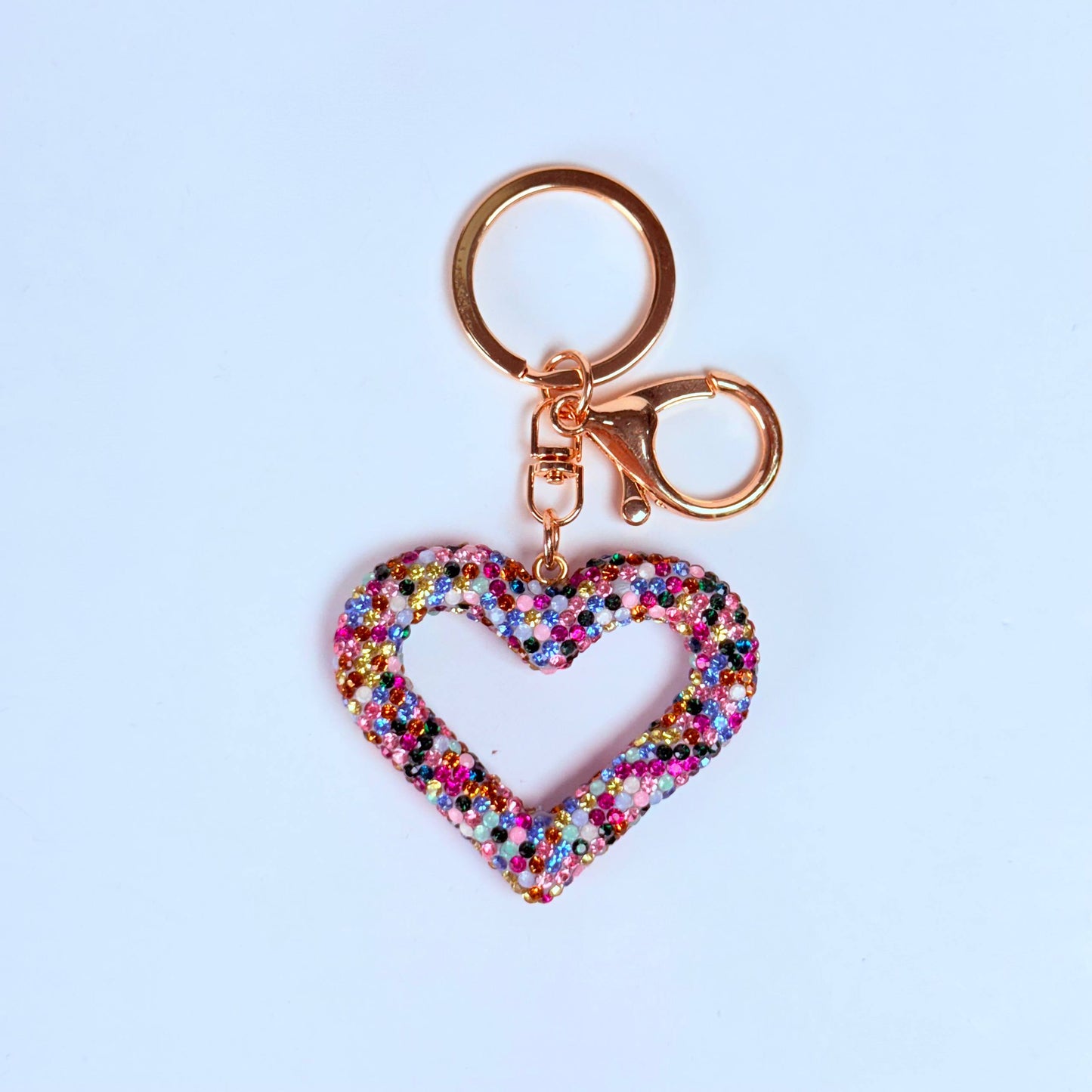Llavero brillante de corazon
