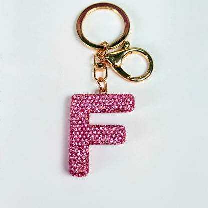 Llavero brillante de letra