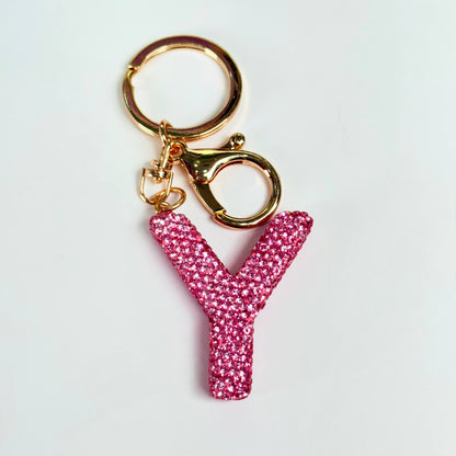 Llavero brillante de letra