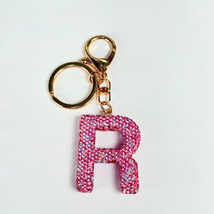Llavero brillante de letra