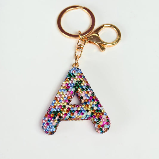 Llavero brillante de letra