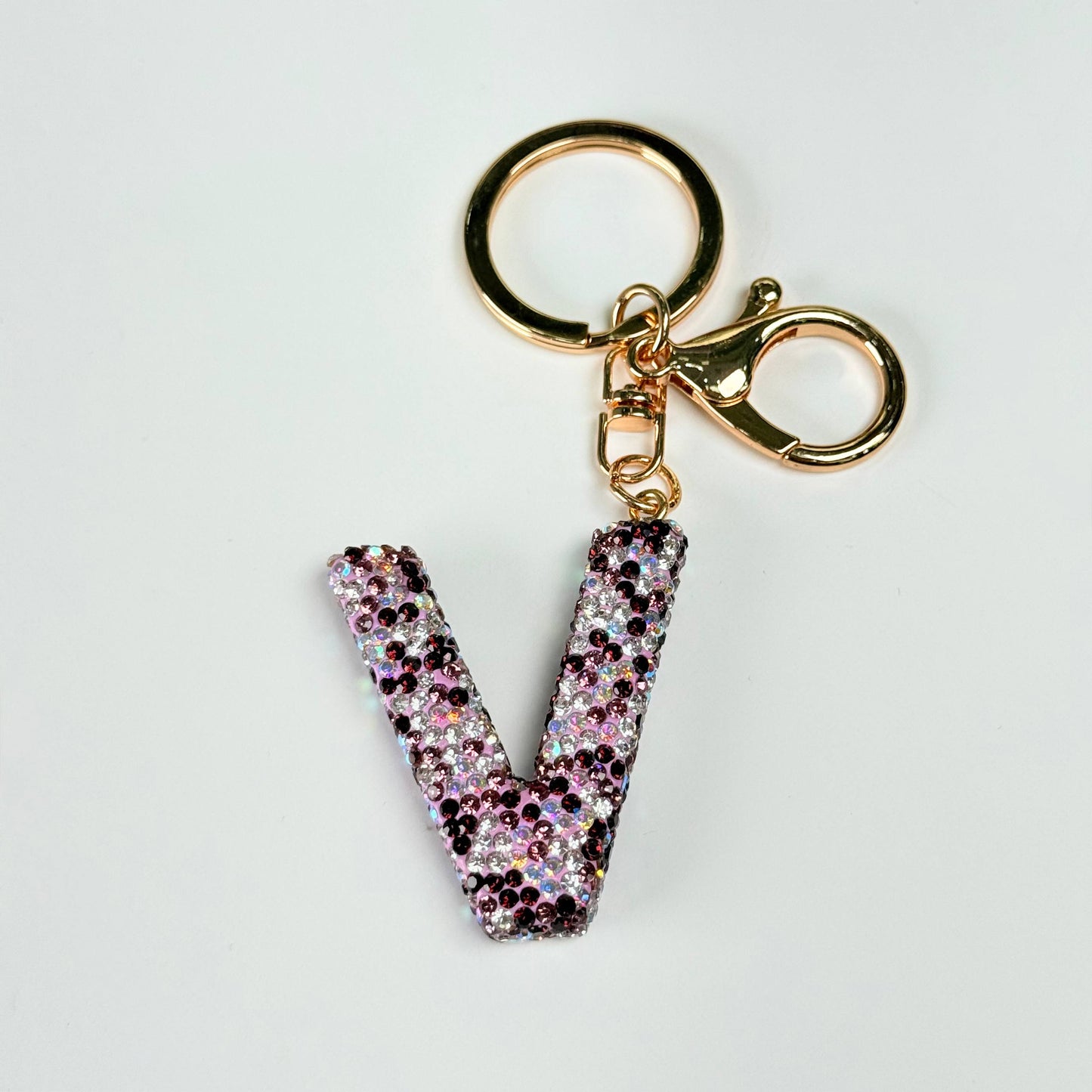 Llavero brillante de letra