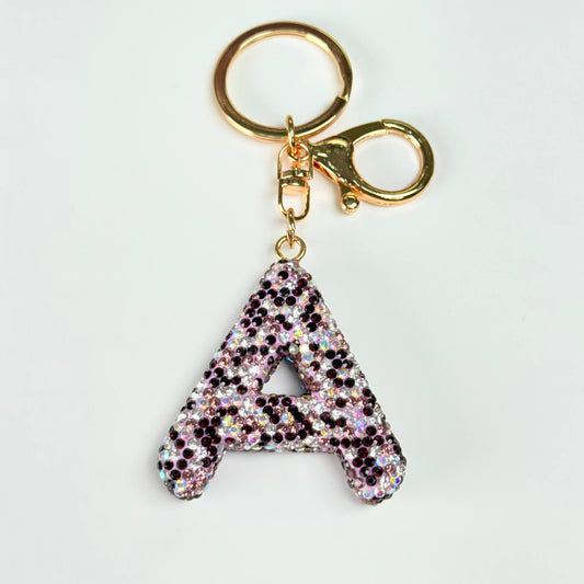 Llavero brillante de letra