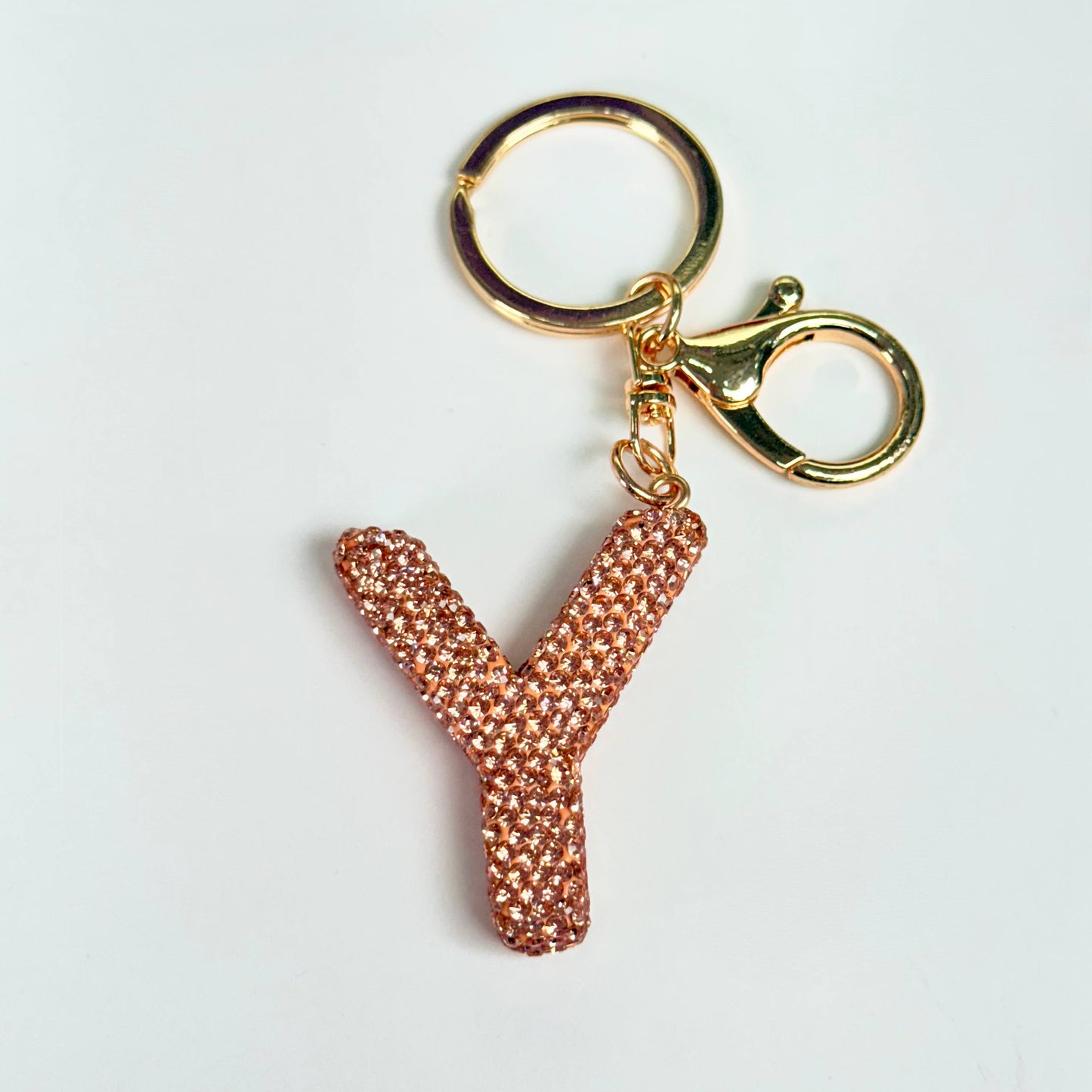 Llavero brillante de letra