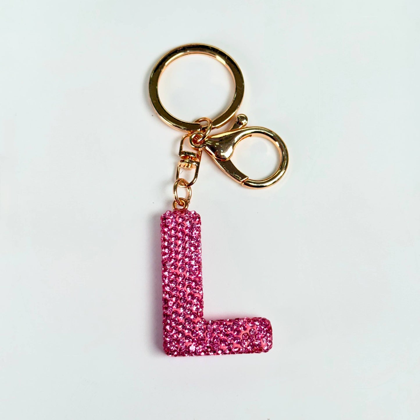 Llavero brillante de letra