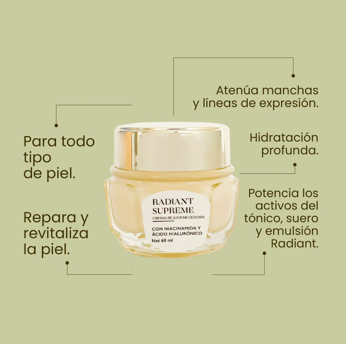 Crema rejuvenecedora radiant
