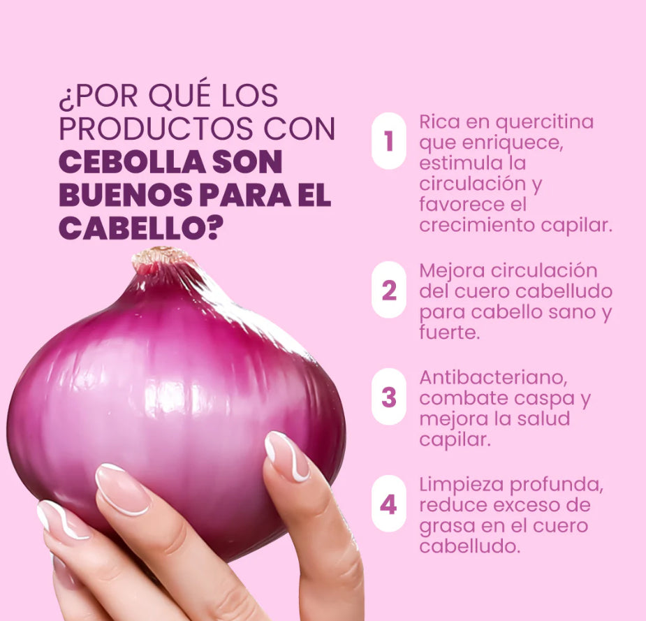 shampoo con cebolla morada