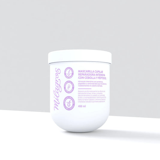 Mascarilla con extracto de cebolla y péptidos milagros