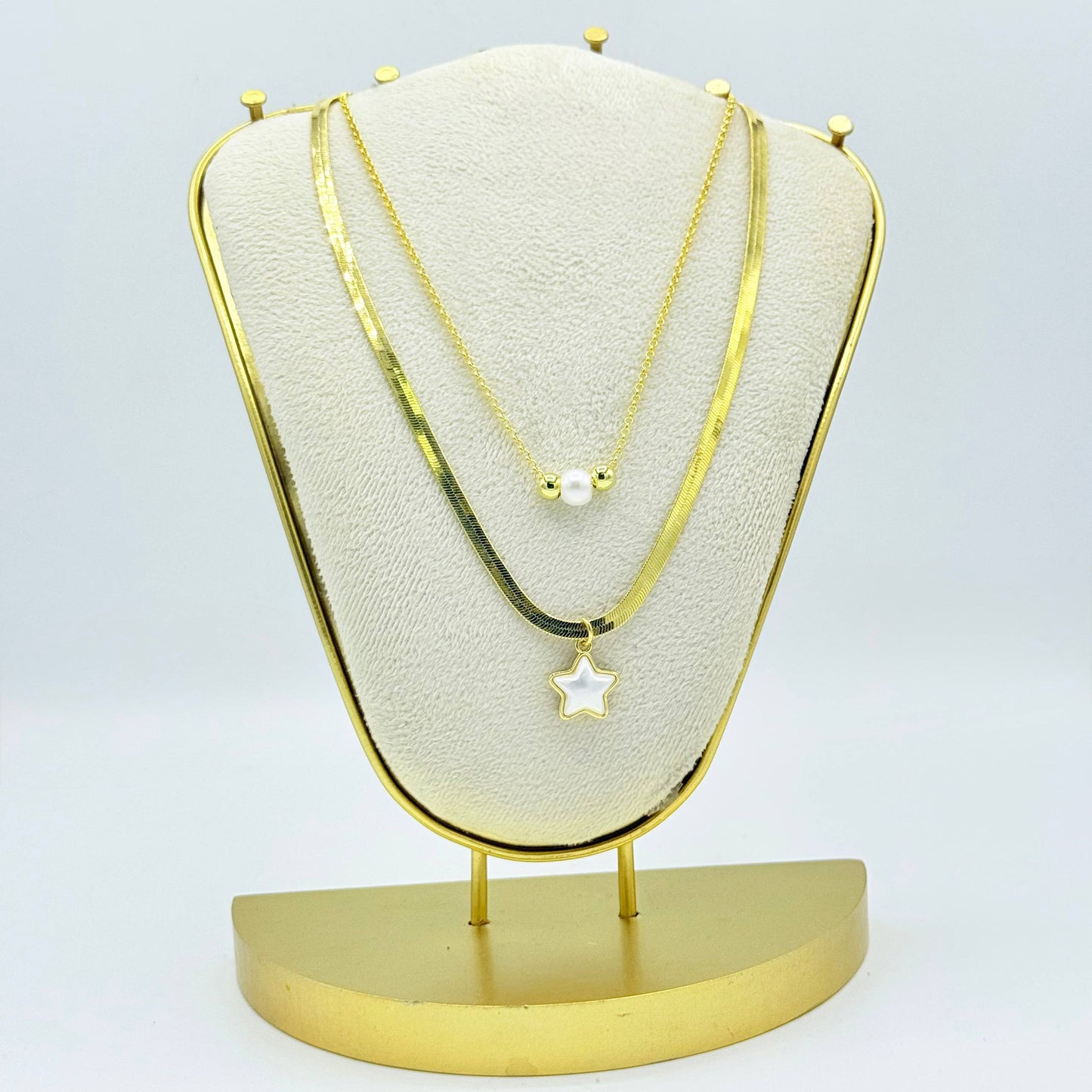 Cadena doble de acero