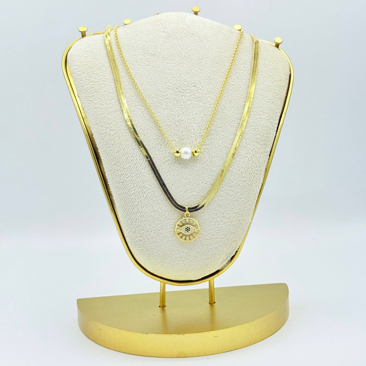 Cadena doble de acero