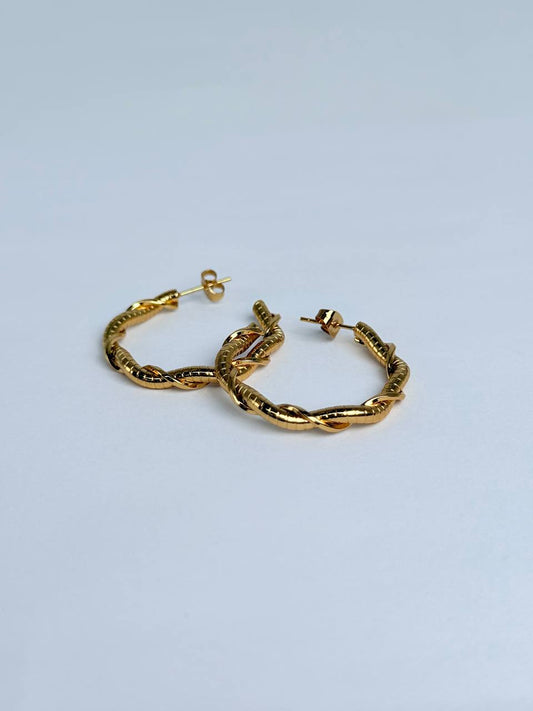 Argollas piel de serpiente