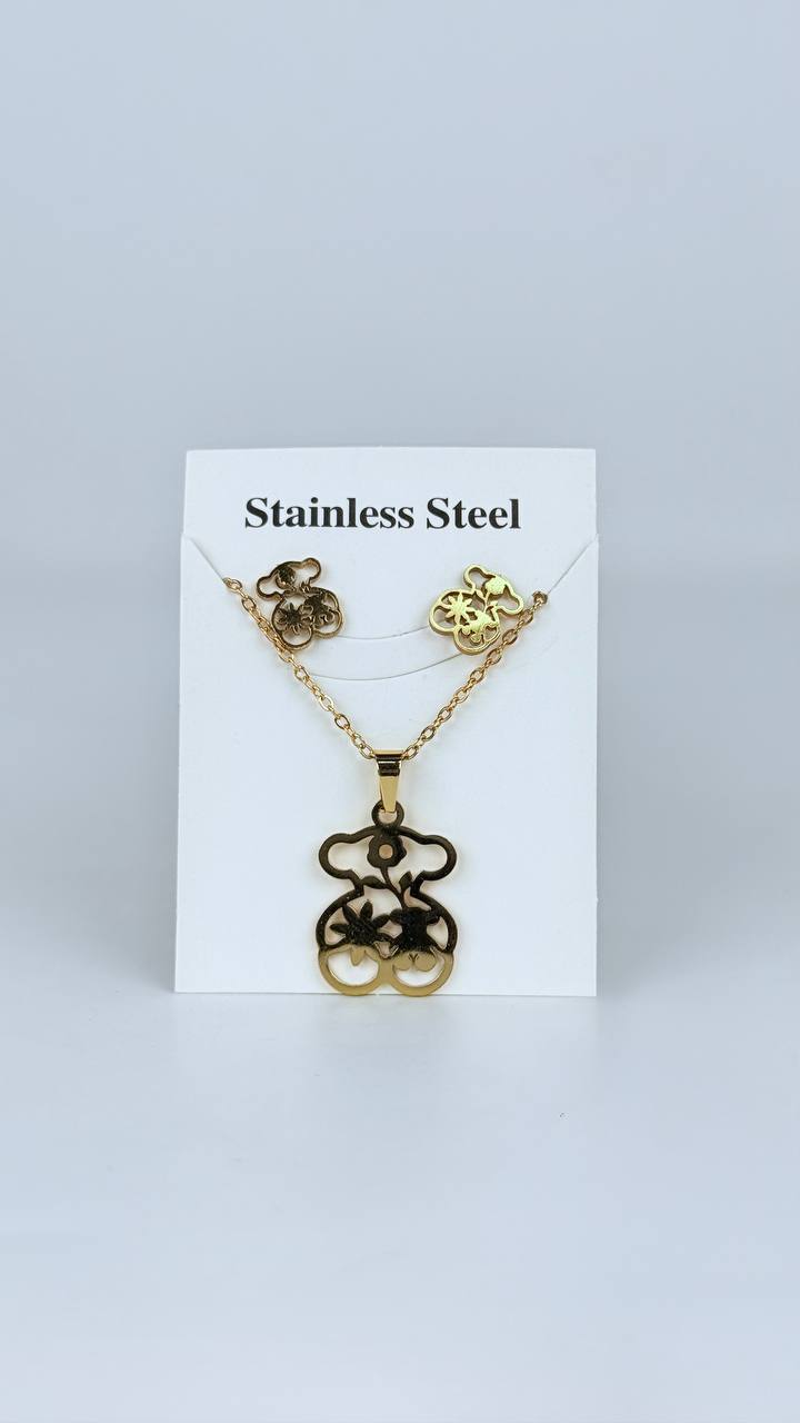 juego cadena + aretes