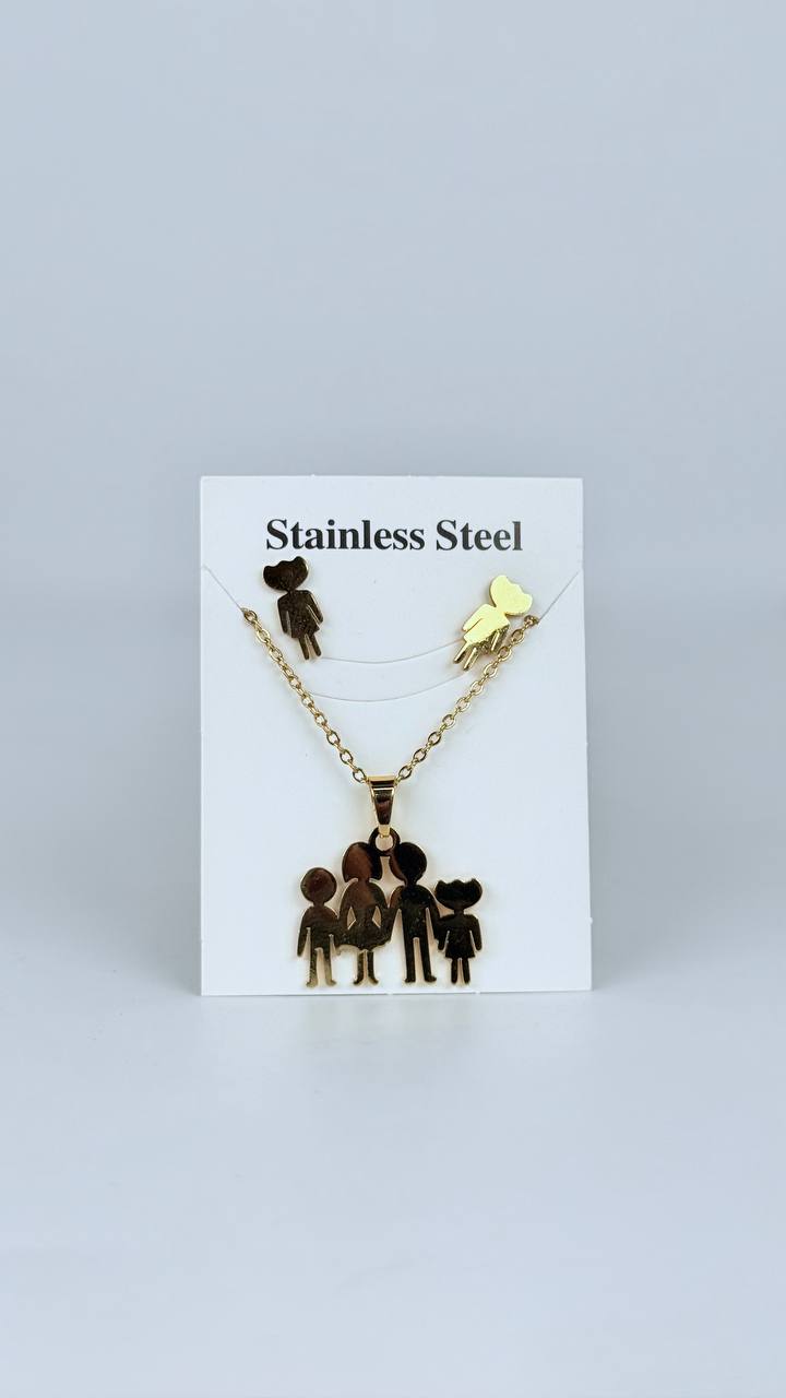juego cadena + aretes