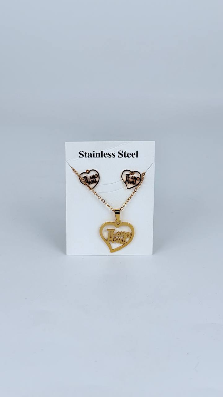 juego cadena + aretes
