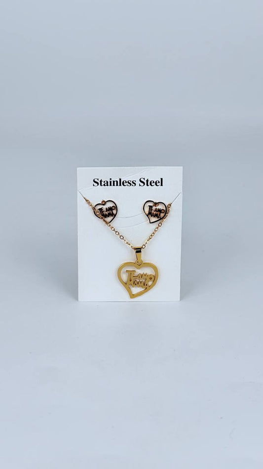 juego cadena + aretes