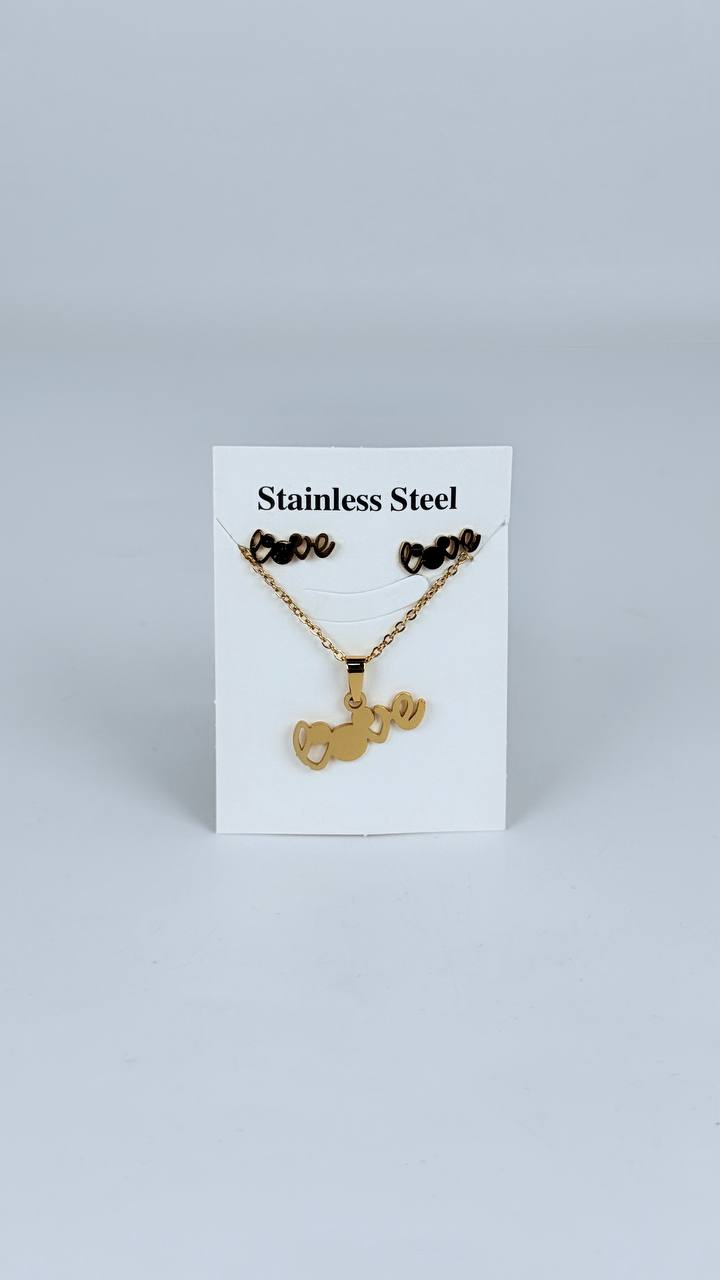 juego cadena + aretes