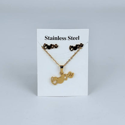 juego cadena + aretes