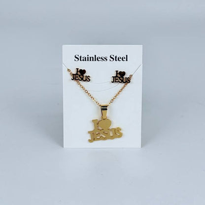 juego cadena + aretes