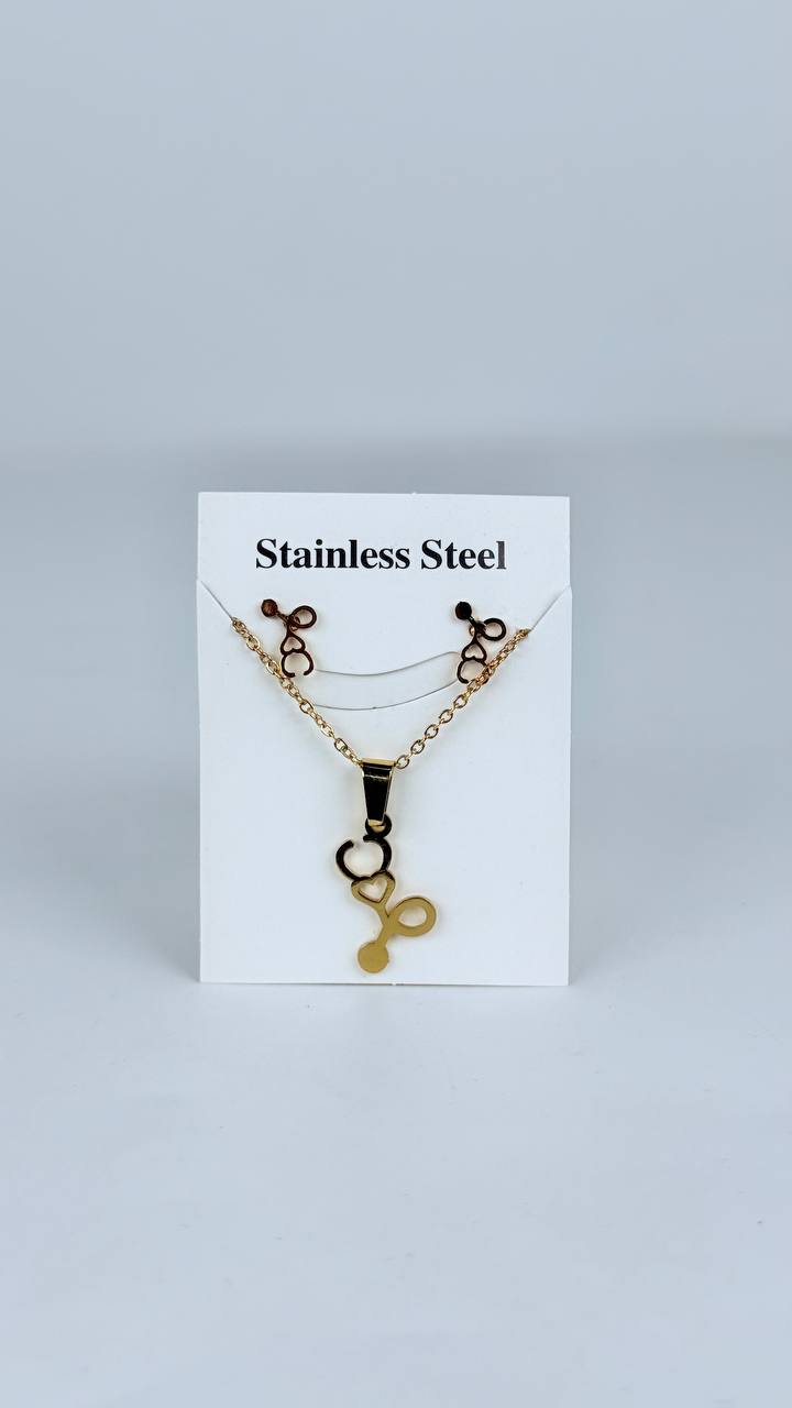 juego cadena + aretes