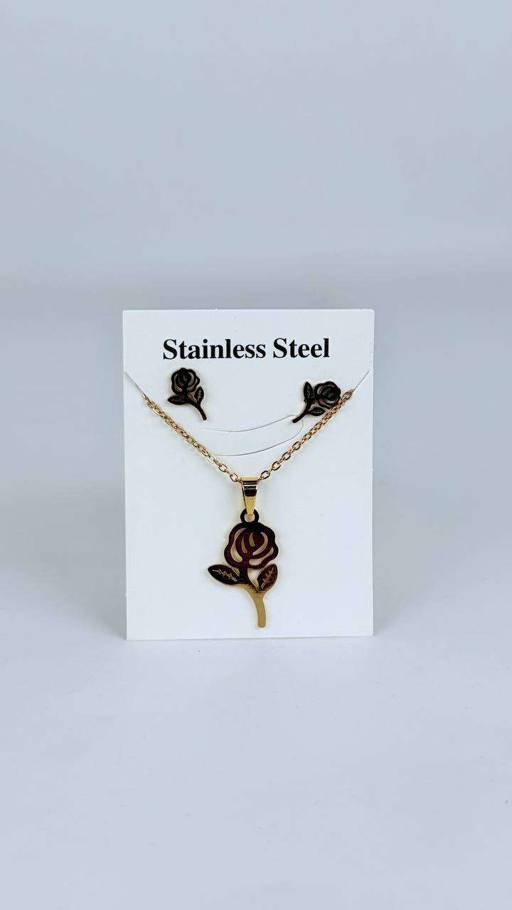 juego cadena + aretes