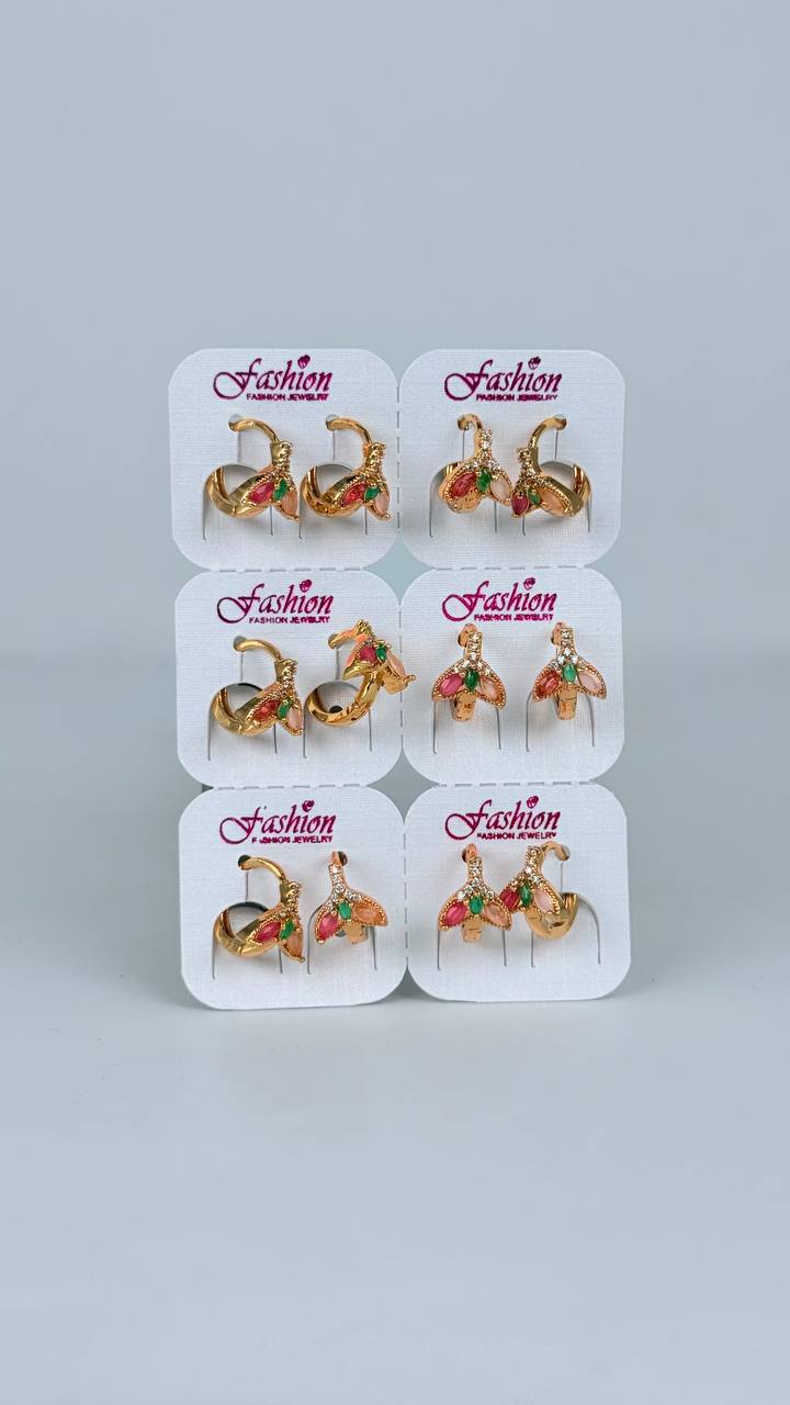 Argollas con piedreria/ figuras