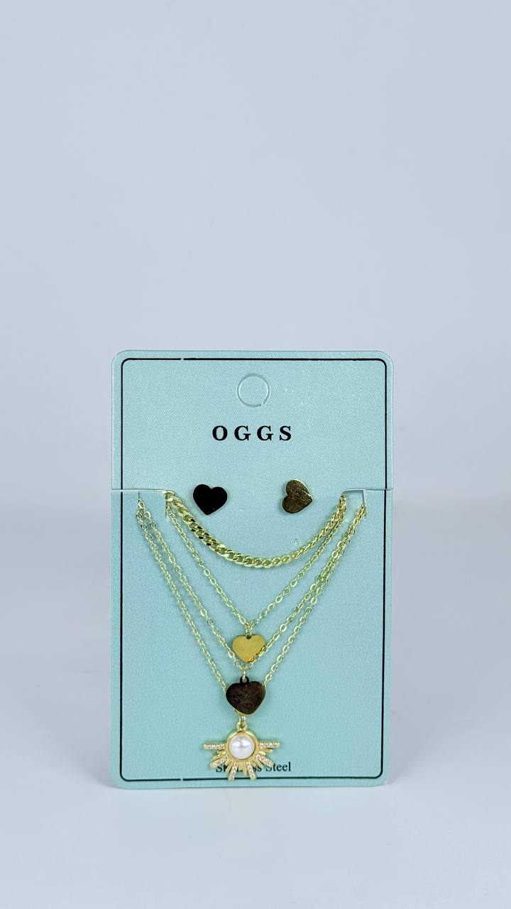 Set cadena con dije y gargantilla